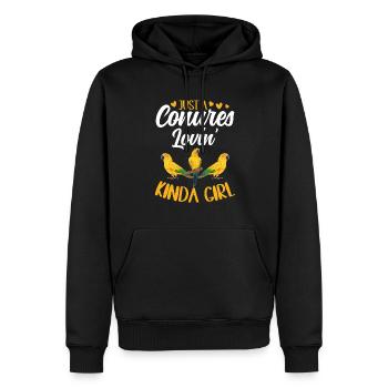 Parakeet Parrot Parakeet Bird - Men’s Premium Organic Hoodie - black - Front - Nico (187cm)