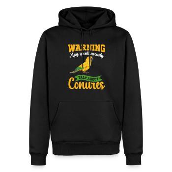 Perruche Perroquet Perruche Oiseau - Sweat à capuche Premium bio Homme - noir - Devant - Nico (187cm)