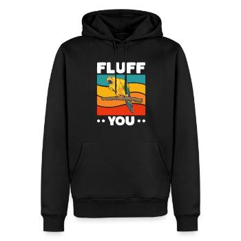 Parakeet Parrot Parakeet Bird - Men’s Premium Organic Hoodie - black - Front - Nico (187cm)