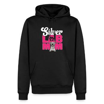 Silberner Labrador Retriever Silberner Lab - Männer Premium Bio Hoodie - Schwarz - Vorne - Nico (187cm)