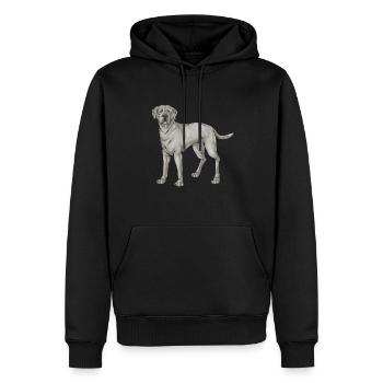 Silver Labrador Retriever Silver Lab - Sweat à capuche Premium bio Homme - noir - Devant - Nico (187cm)