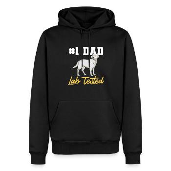 Labrador Retriever blanc Labrador Labrador blanc - Sweat à capuche Premium bio Homme - noir - Devant - Nico (187cm)