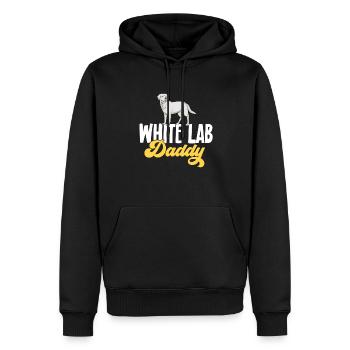 Labrador Retriever blanc Labrador Labrador blanc - Sweat à capuche Premium bio Homme - noir - Devant - Nico (187cm)