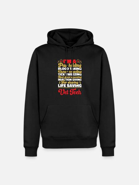 Vet Tech Veterinary Veterinary Technician - Men’s Premium Organic Hoodie - black