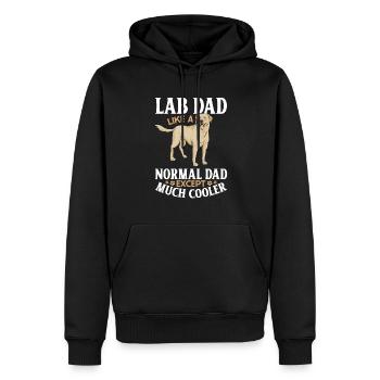 Labrador Retriever jaune - Sweat à capuche Premium bio Homme - noir - Devant - Nico (187cm)