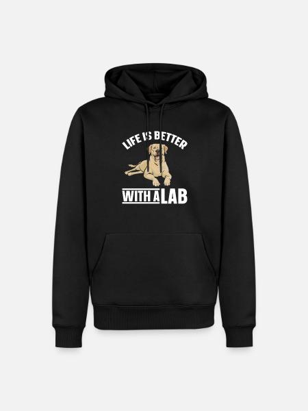 Yellow Labrador Retriever - Men’s Premium Organic Hoodie - black