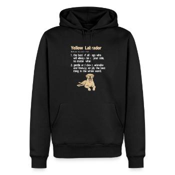 Labrador Retriever jaune - Sweat à capuche Premium bio Homme - noir - Devant - Nico (187cm)