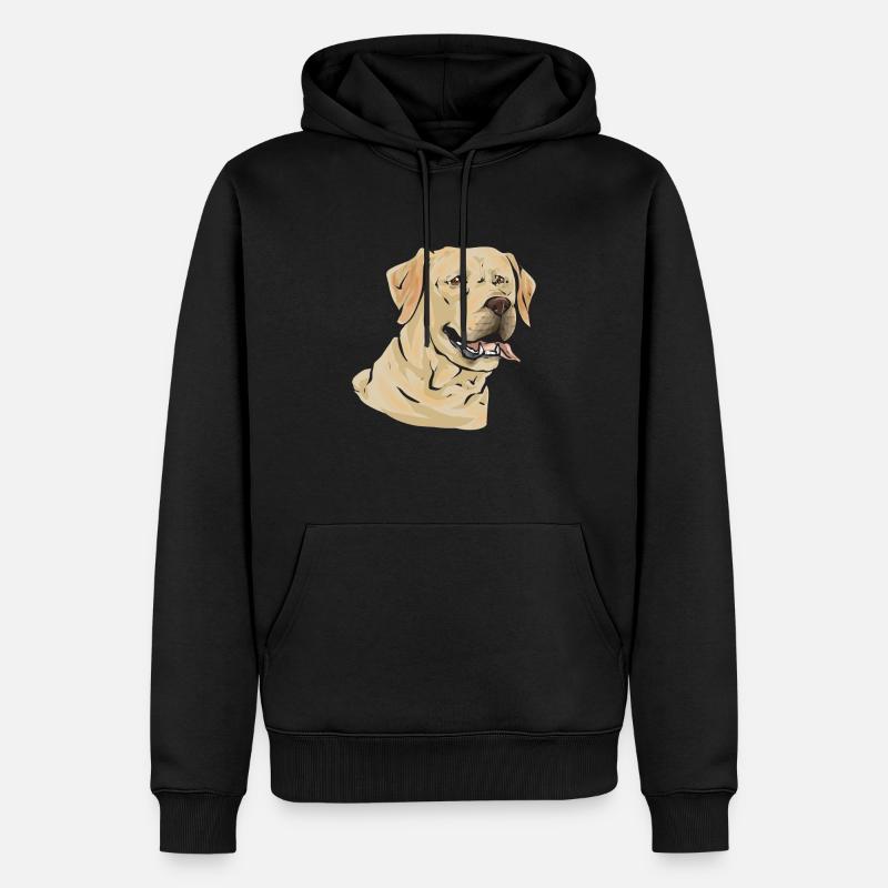 Labrador Retriever jaune - Sweat à capuche Premium bio Homme - noir