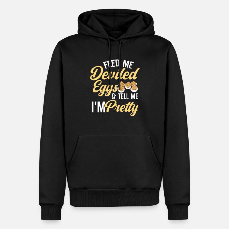 Stuffed Eggs Deviled Eggs - Men’s Premium Organic Hoodie - black
