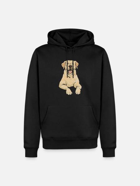 Yellow Labrador Retriever - Men’s Premium Organic Hoodie - black