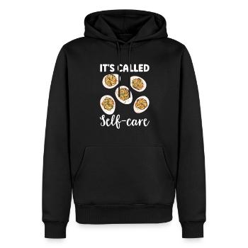 Stuffed Eggs Deviled Eggs - Men’s Premium Organic Hoodie - black - Front - Nico (187cm)