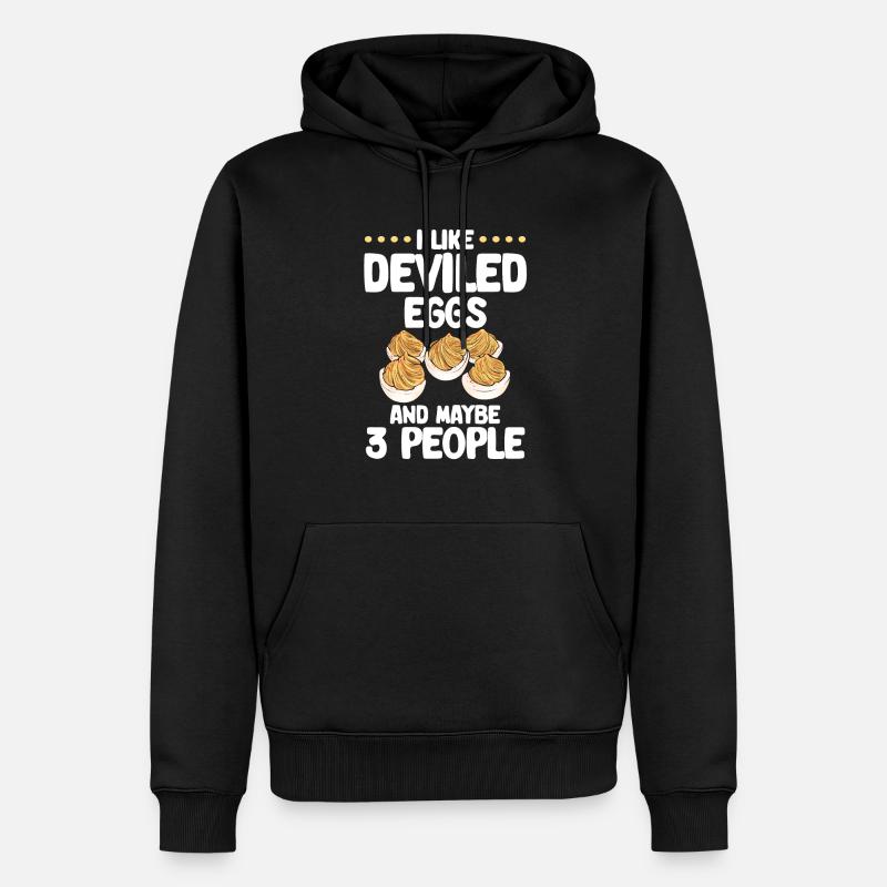 Stuffed Eggs Deviled Eggs - Men’s Premium Organic Hoodie - black