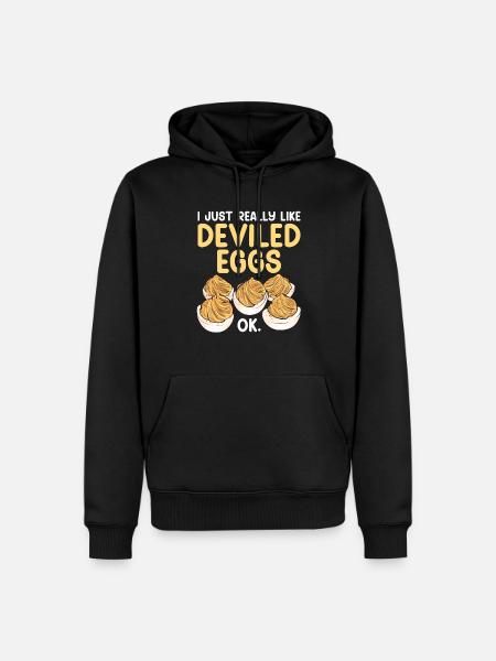 Stuffed Eggs Deviled Eggs - Men’s Premium Organic Hoodie - black