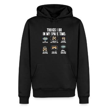 Stuffed Eggs Deviled Eggs - Men’s Premium Organic Hoodie - black - Front - Nico (187cm)