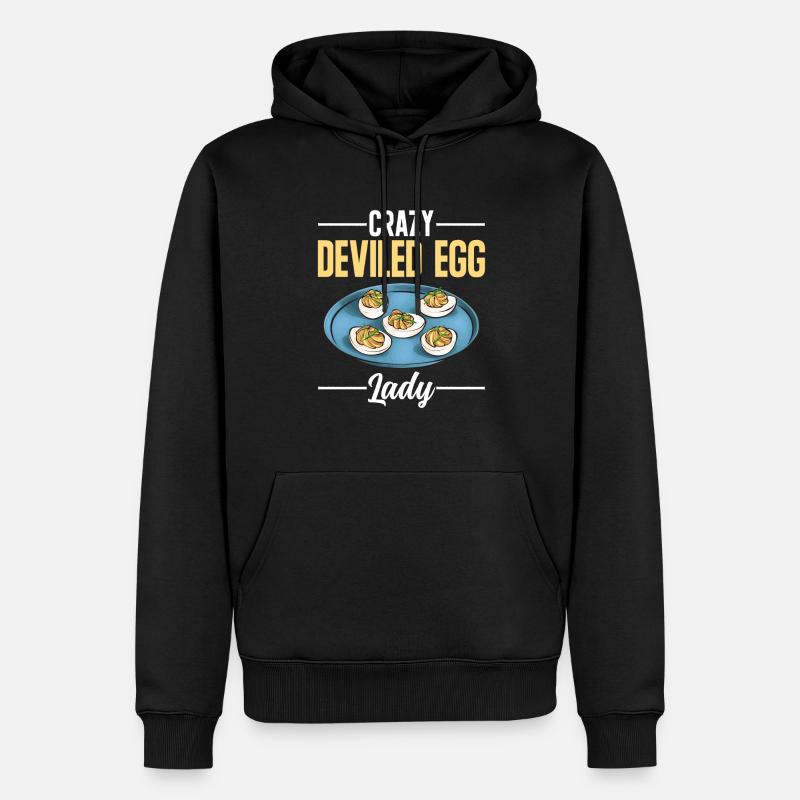 Gefüllte Eier Deviled Eggs - Männer Premium Bio Hoodie - Schwarz