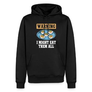 Stuffed Eggs Deviled Eggs - Men’s Premium Organic Hoodie - black - Front - Nico (187cm)