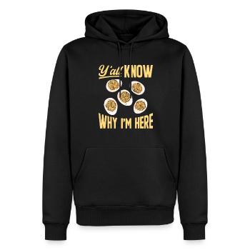 Stuffed Eggs Deviled Eggs - Men’s Premium Organic Hoodie - black - Front - Nico (187cm)