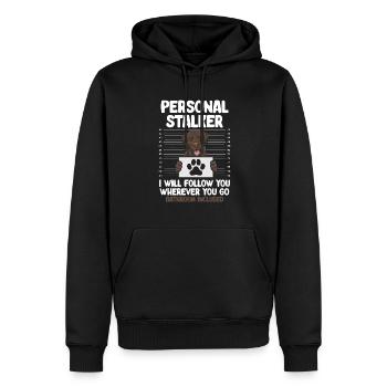 Schoko Brauner Labrador Retriever Hund - Männer Premium Bio Hoodie - Schwarz - Vorne - Nico (187cm)