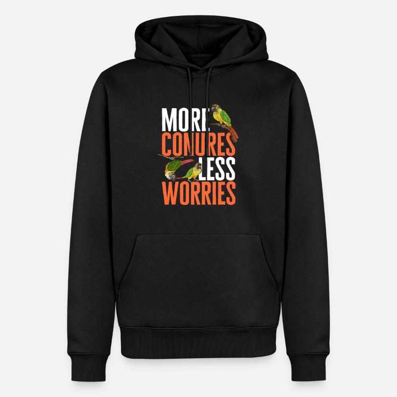 Molinasittich Papagei Vogel Sittich - Männer Premium Bio Hoodie - Schwarz