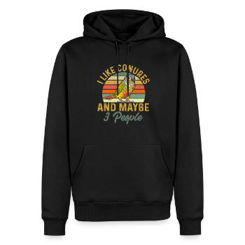 Molinasittich Papagei Vogel Sittich - Männer Premium Bio Hoodie - Schwarz - Vorne - Nico (187cm)