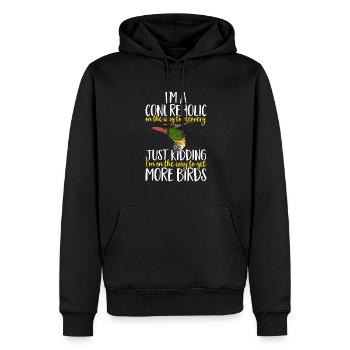Molina Parakeet Parrot Bird Parakeet - Men’s Premium Organic Hoodie - black - Front - Nico (187cm)