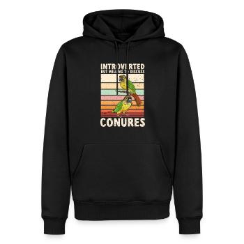 Molina Parakeet Parrot Bird Parakeet - Men’s Premium Organic Hoodie - black - Front - Nico (187cm)