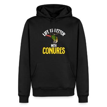 Molinasittich Papagei Vogel Sittich - Männer Premium Bio Hoodie - Schwarz - Vorne - Nico (187cm)