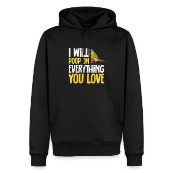 Molina Parakeet Parrot Bird Parakeet - Men’s Premium Organic Hoodie - black - Front - Nico (187cm)