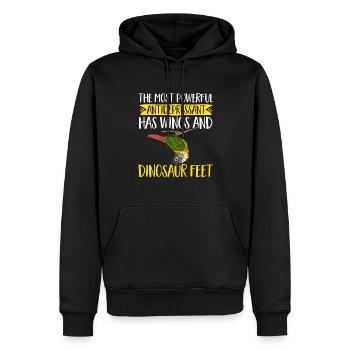 Molina Parakeet Parrot Bird Parakeet - Men’s Premium Organic Hoodie - black - Front - Nico (187cm)