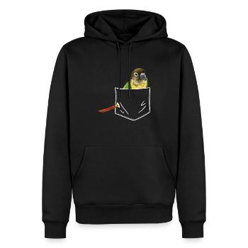 Molina Parakeet Parrot Bird Parakeet - Men’s Premium Organic Hoodie - black - Front - Nico (187cm)