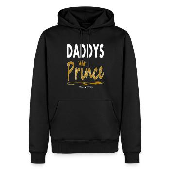 Cadeau papa prince papa papa prince papa et fils - Sweat à capuche Premium bio Homme - noir - Devant - Nico (187cm)