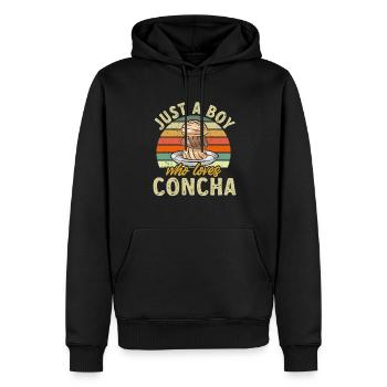 Concha Hispanique Mexicain Pan Dulce - Sweat à capuche Premium bio Homme - noir - Devant - Nico (187cm)
