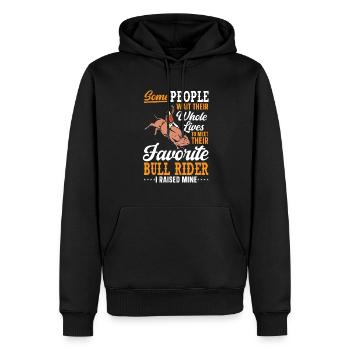 Bullenreiter Rodeo Western Cowboy Bull Riding - Männer Premium Bio Hoodie - Schwarz - Vorne - Nico (187cm)