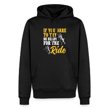 Bullenreiter Rodeo Western Cowboy Bull Riding - Männer Premium Bio Hoodie - Schwarz - Vorne - Nico (187cm)
