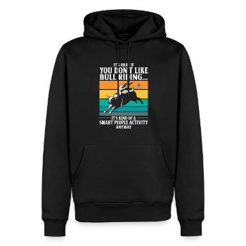 Bullenreiter Rodeo Western Cowboy Bull Riding - Männer Premium Bio Hoodie - Schwarz - Vorne - Nico (187cm)