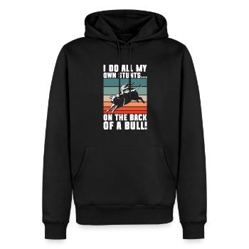Bullenreiter Rodeo Western Cowboy Bull Riding - Männer Premium Bio Hoodie - Schwarz - Vorne - Nico (187cm)