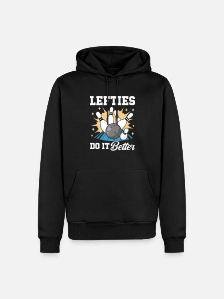 Bowling Left-handed Left-handed bowler - Men’s Premium Organic Hoodie - black