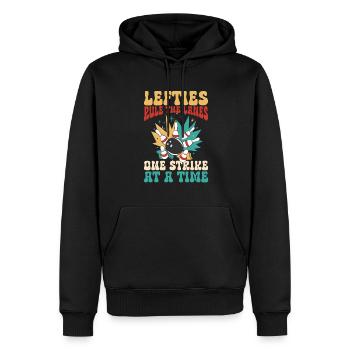 Bowling Left-handed Left-handed bowler - Men’s Premium Organic Hoodie - black - Front - Nico (187cm)