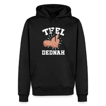 Linkshänder - Männer Premium Bio Hoodie - Schwarz - Vorne - Nico (187cm)