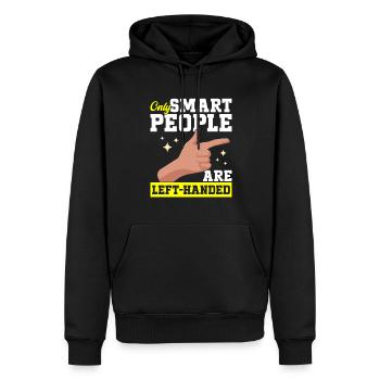 Linkshänder - Männer Premium Bio Hoodie - Schwarz - Vorne - Nico (187cm)