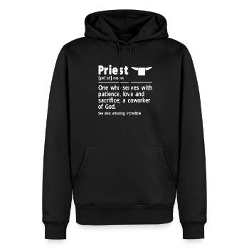 Priester Katholischer christlicher Priester - Männer Premium Bio Hoodie - Schwarz - Vorne - Nico (187cm)