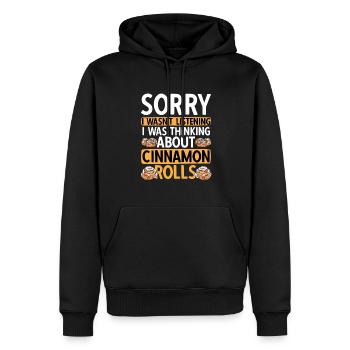 Cinnamon roll - Men’s Premium Organic Hoodie - black - Front - Nico (187cm)