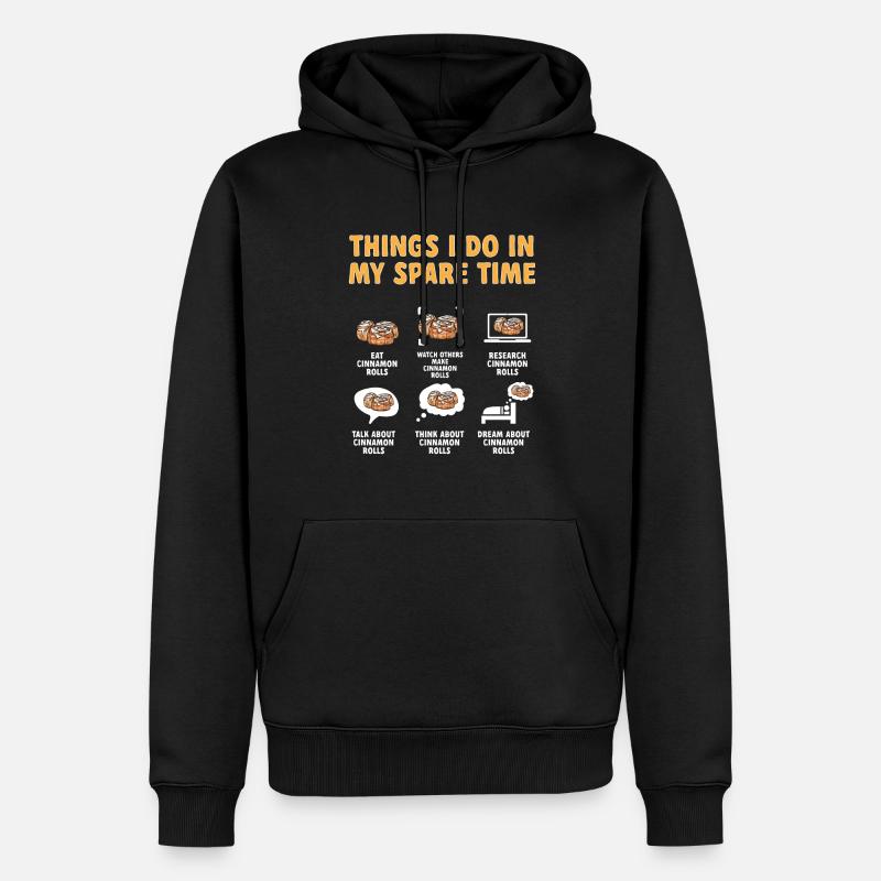 Zimtschnecke - Männer Premium Bio Hoodie - Schwarz