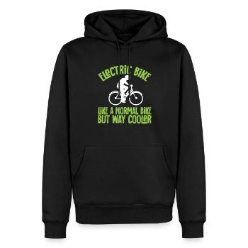 Elektrofahrrad Radfahren Biker E-Bike - Männer Premium Bio Hoodie - Schwarz - Vorne - Nico (187cm)