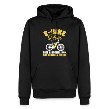 Vélo électrique Vélo Biker E-Bike - Sweat à capuche Premium bio Homme - noir - Devant - Nico (187cm)