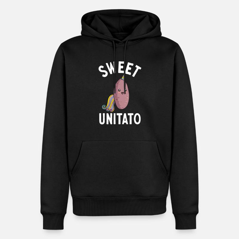 Légumes-racines de patates douces - Sweat à capuche Premium bio Homme - noir