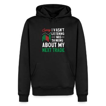 Trading Crypto Stock Market Investor Day Trader - Sweat à capuche Premium bio Homme - noir - Devant - Nico (187cm)