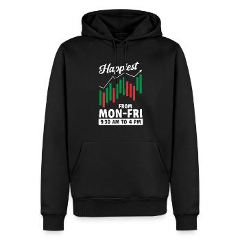 Trading Crypto Stock Market Investor Day Trader - Sweat à capuche Premium bio Homme - noir - Devant - Nico (187cm)