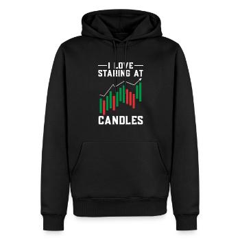 Trading Crypto Stock Market Investor Day Trader - Sweat à capuche Premium bio Homme - noir - Devant - Nico (187cm)