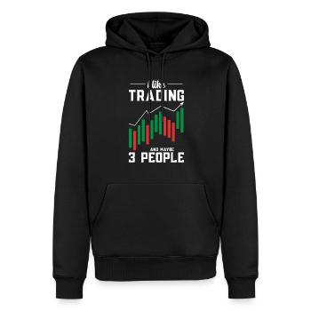Trading Crypto Stock Market Investor Day Trader - Sweat à capuche Premium bio Homme - noir - Devant - Nico (187cm)